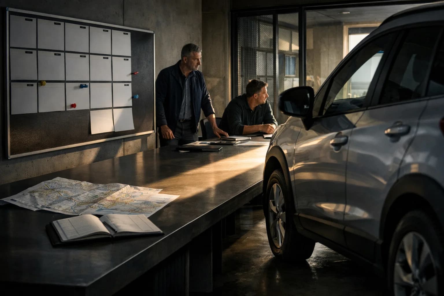 Broker e concessionario confrontano due offerte di noleggio a lungo termine con focus sulle coperture assicurative